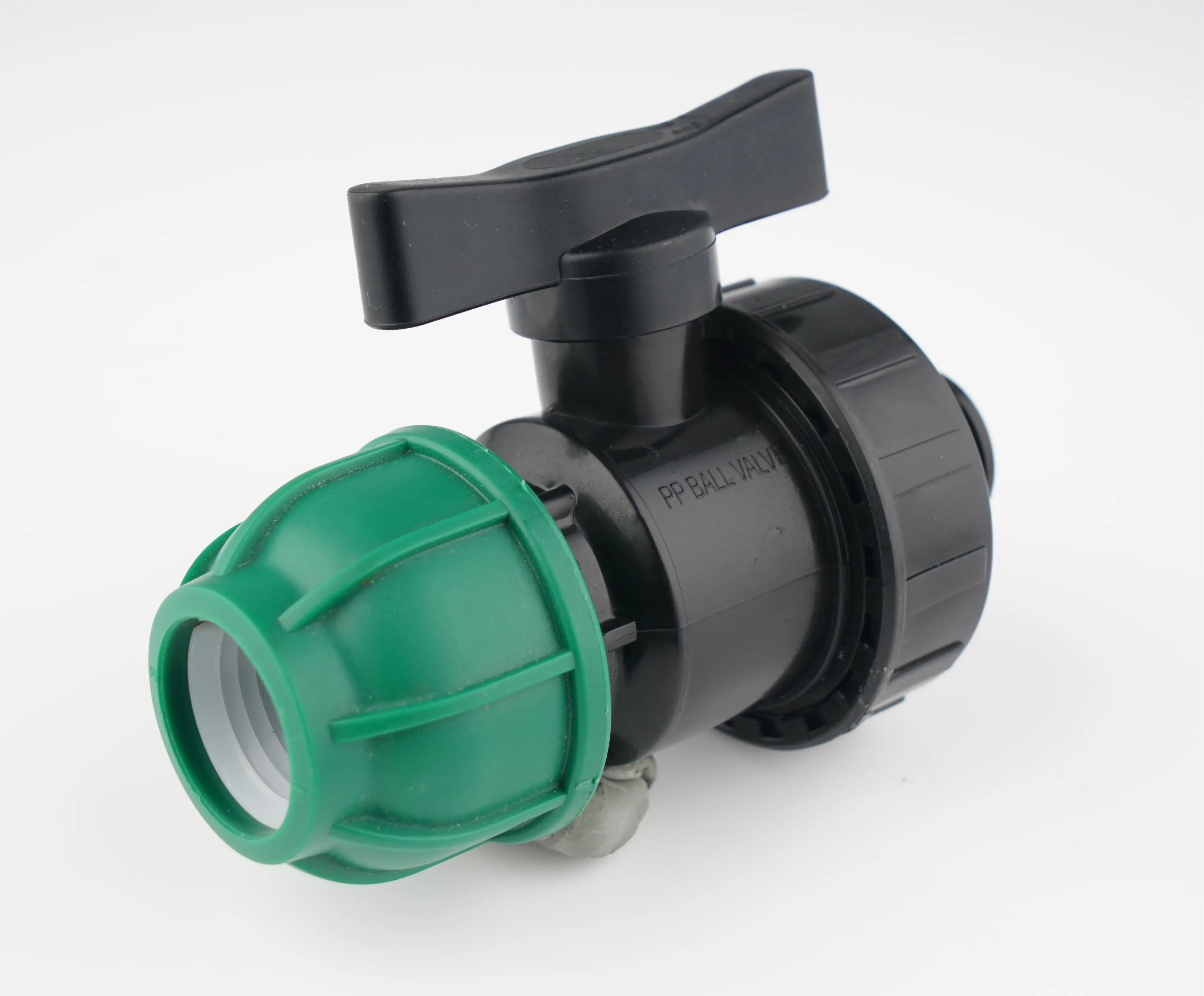 PP Compression Fittings Connection Ball Value For Farm Irrigation Systems