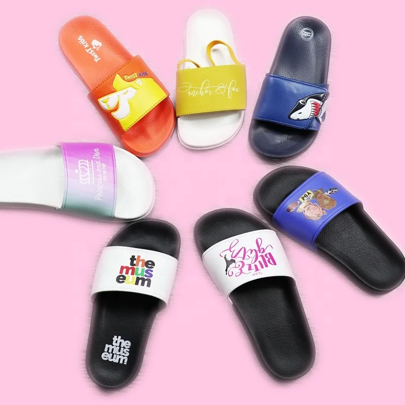 Детские сандалии с цветочным рисунком, модная обувь для девочек, тапочки, PCU