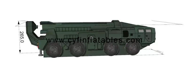 New Design Customized Large Army Inflatable Tank Model Inflatable Advertising Inflatable Missile Truck