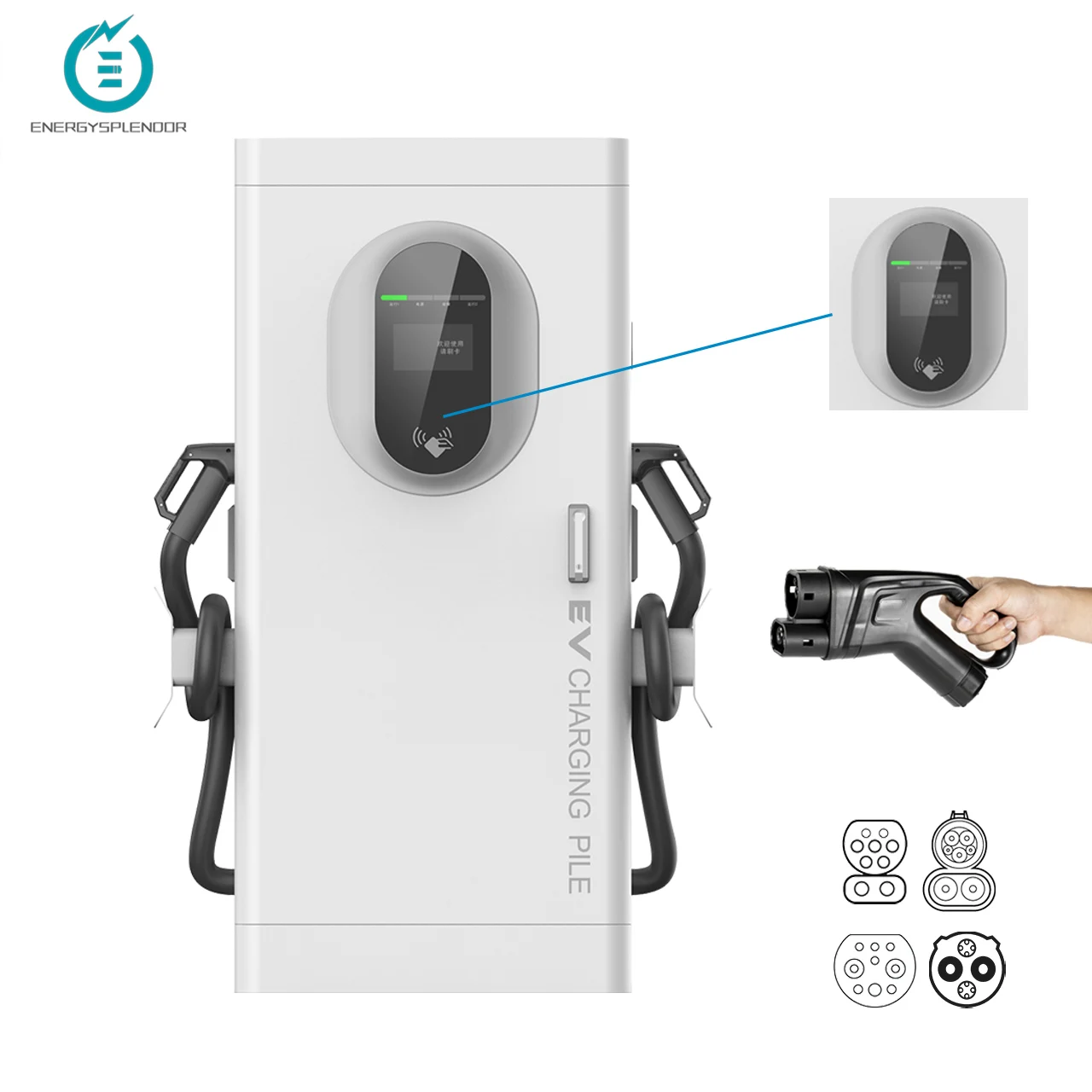 Быстрое зарядное устройство GBT CCS ChadeMO DC для электромобилей 30 кВт 40 60 80 1 6 Ocpp CCS1 CCS2 автомобильная зарядная станция постоянного тока