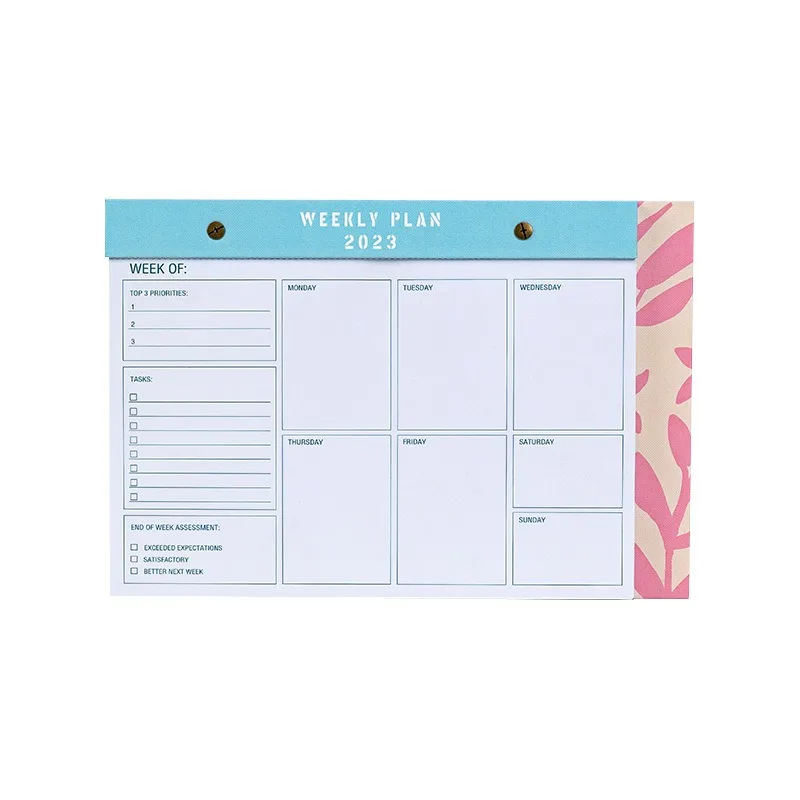 Custom Logo Design Magnetic Notepad Tear-Off to Do List Weekly Planner Desk Note Pad Customizable Memo Pads