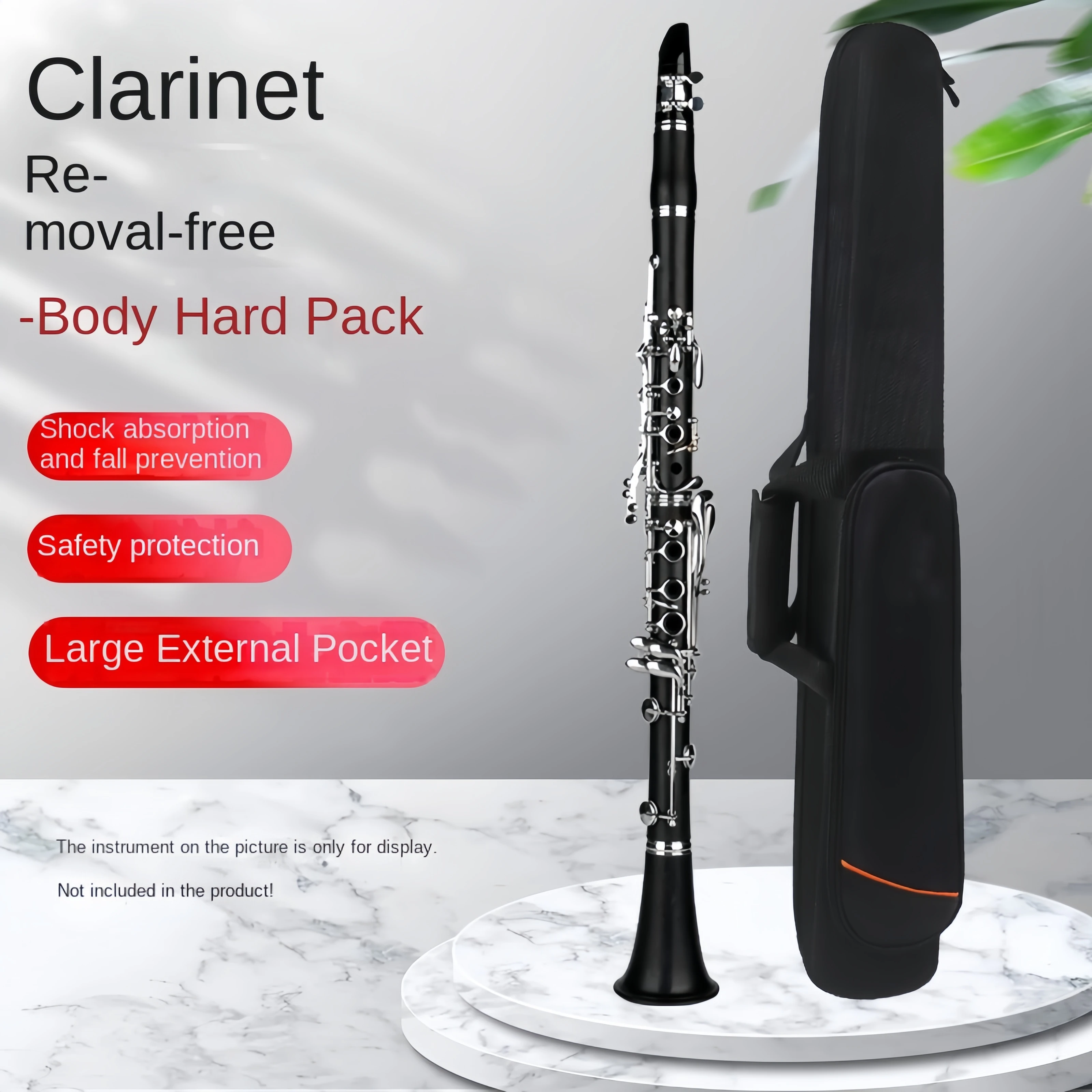 Wholesale All-in-One EVA Hard Case Clarinet Portable Polyester Instrument Case Clarinet Bands Conservatory Music Storage