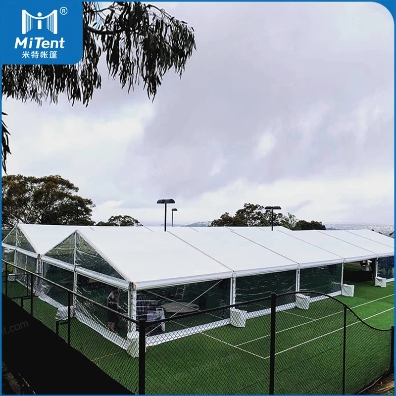 Guangzhou Mite A Shape Aluminum Cheap Party Tent Arabian Tents with White Roof and Clear Walls