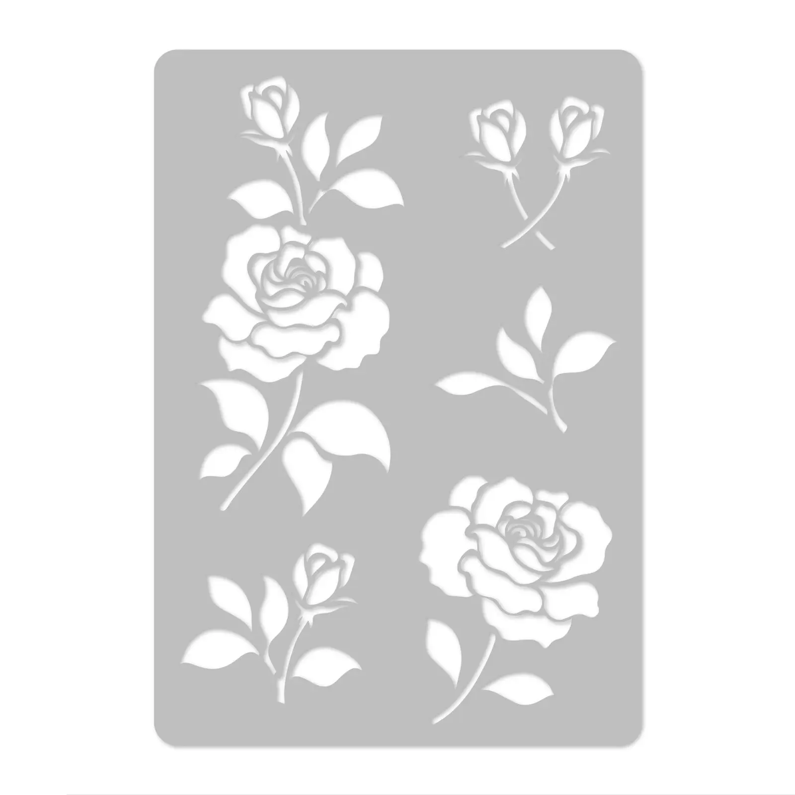 Plastic reusable template Leaf Flower Design For Wall Home Decoration DIY Drawing Stencil