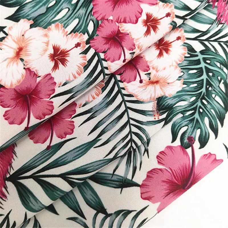 100% Cotton Prints Poplin Woven Beauty Roses Floral Printed Fabric For Baby Girls Dress Skirts Home Textile Fabric