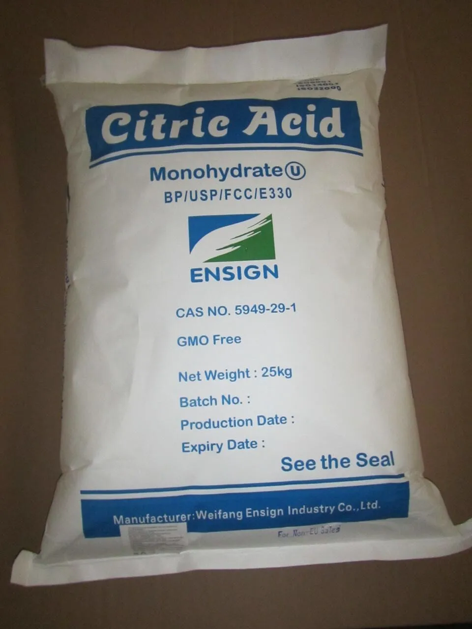 China Best Food Grade Acidulants BP98 USP24 E330  8mesh to 80mesh fine crystal powder Citric Acid Monohydrate