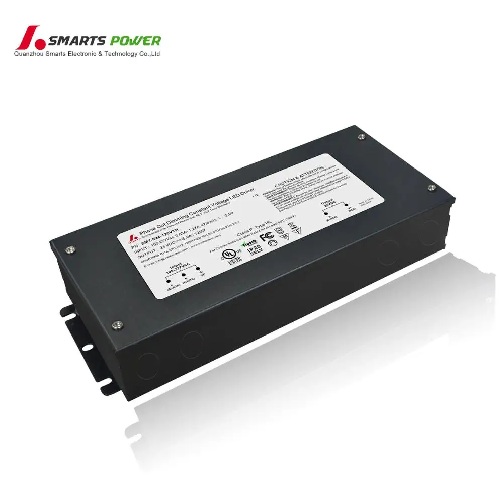 Питание dc 24 Вольт 120 Вт Triac затемнения ac 277 В светодиодный драйвер