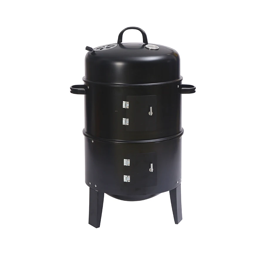 Outdoor two furnace bodies durable large barbecue area vertical barbecue grill