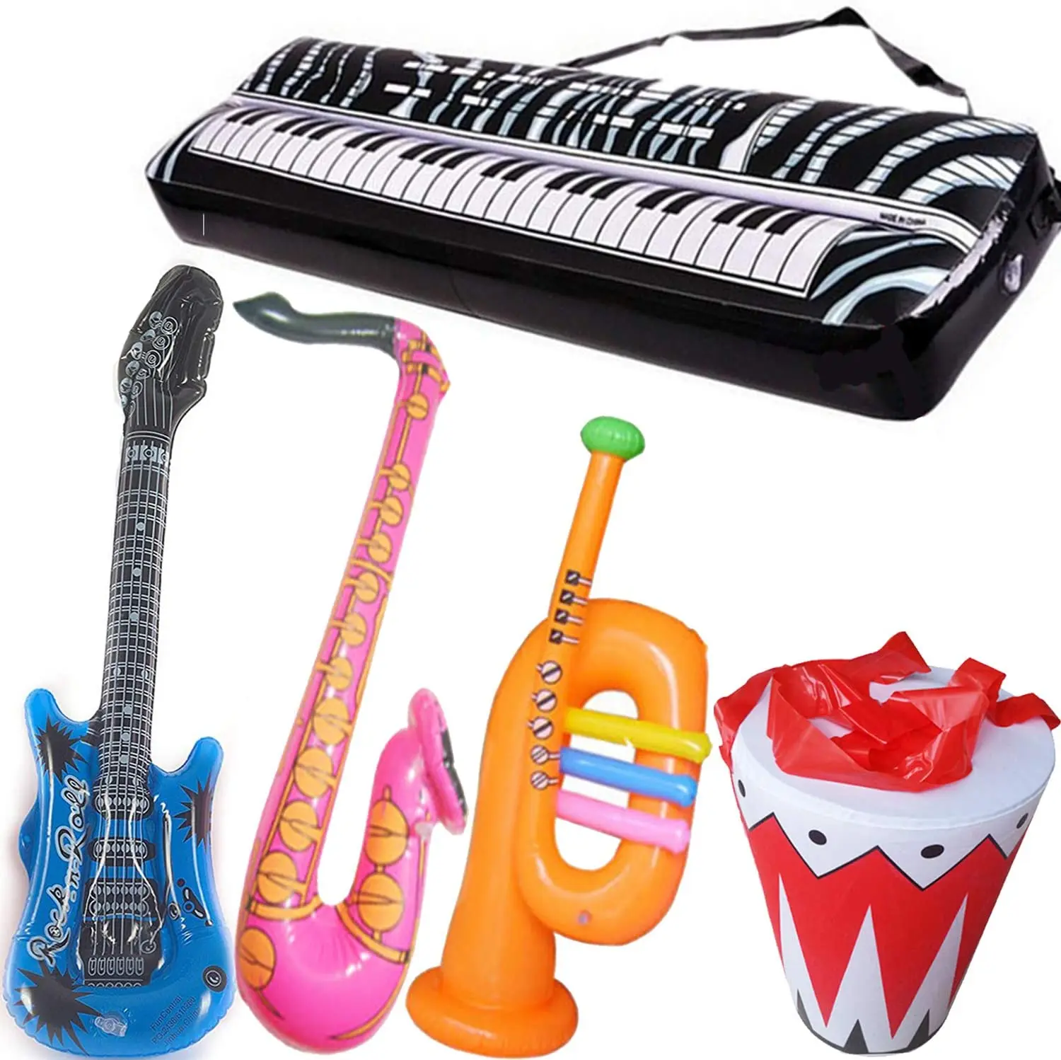 Inflatable Rock Star Toy Set Instrument Toys for Rock and Roll Party Supplies for kids Party Decorations