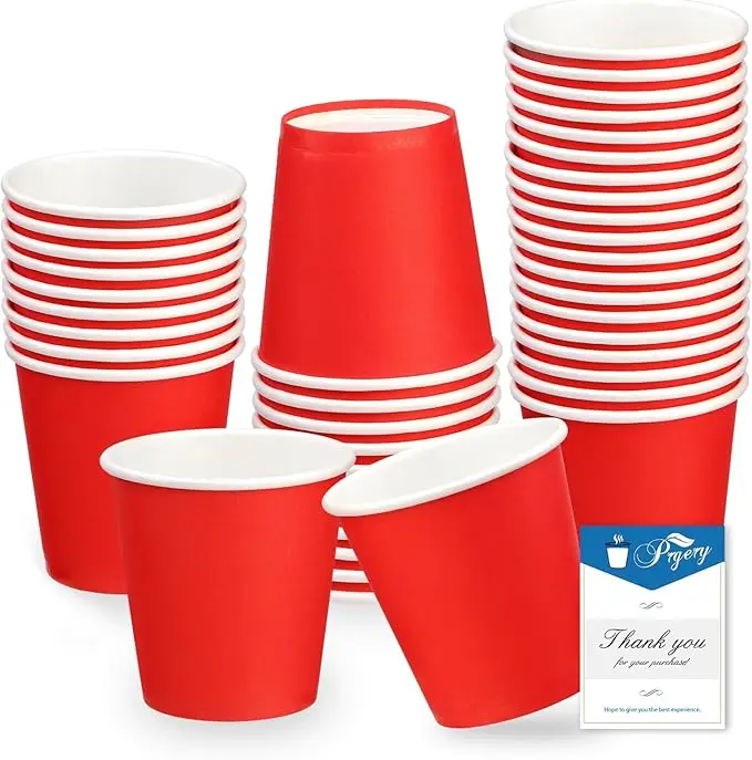 3 oz red paper cups, mouthwash cups, disposable bathroom cups, small paper cups, birthday parties, picnics
