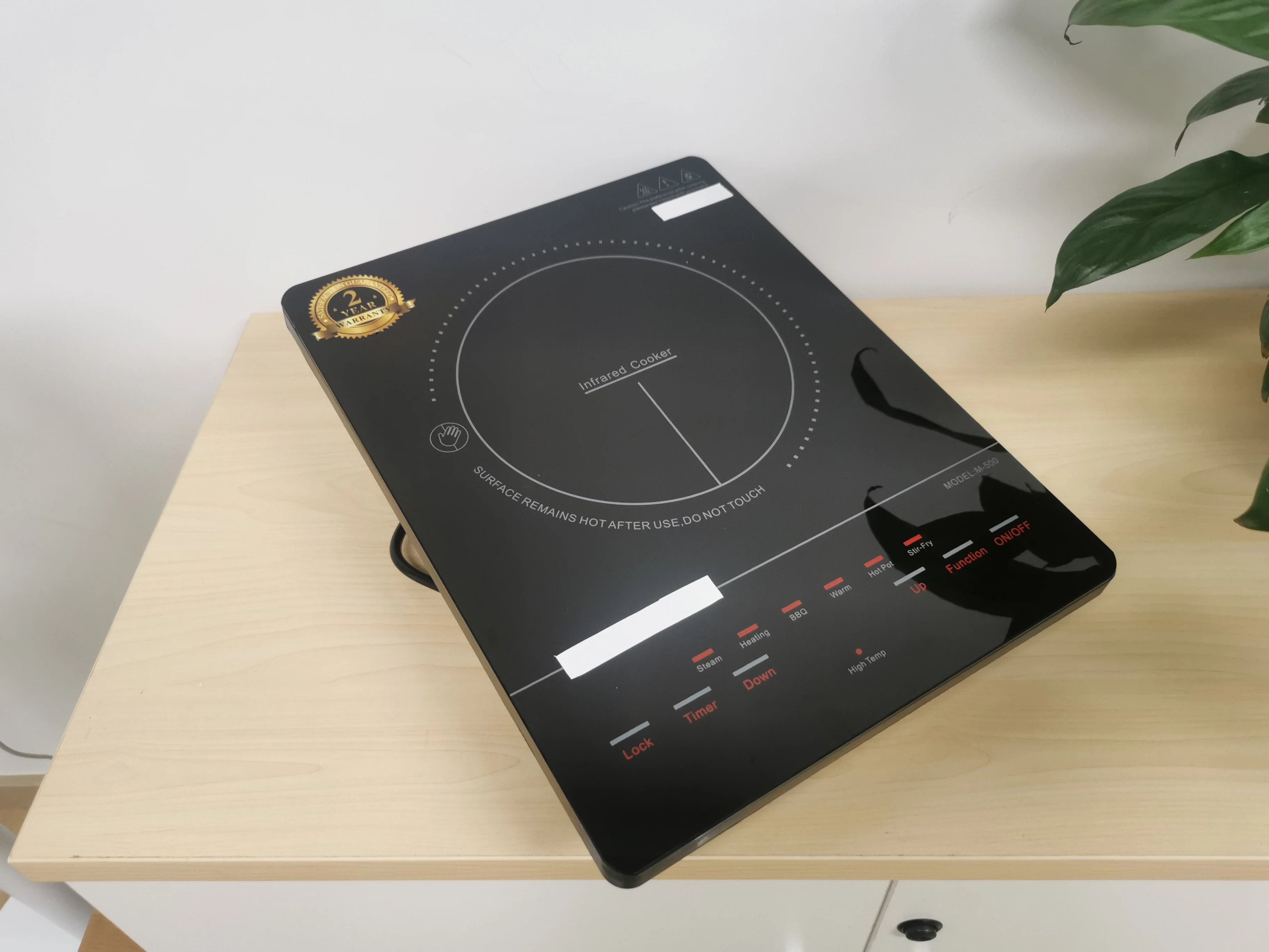 New models Black induction hob 2000W/Knob button Infrared stove single cooktop infrared hot stove