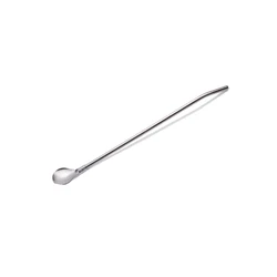 Supplier Hot Sale 2 in 1 long Straw with Spoon High Quantity Bar Accessories Colorful Stainless Steel Metal Straw