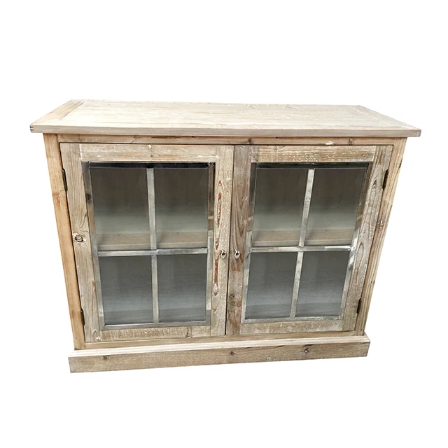 
Wholesale High Quality OEM French Style Farmhouse 2 Door Storage Wood Cabinets 