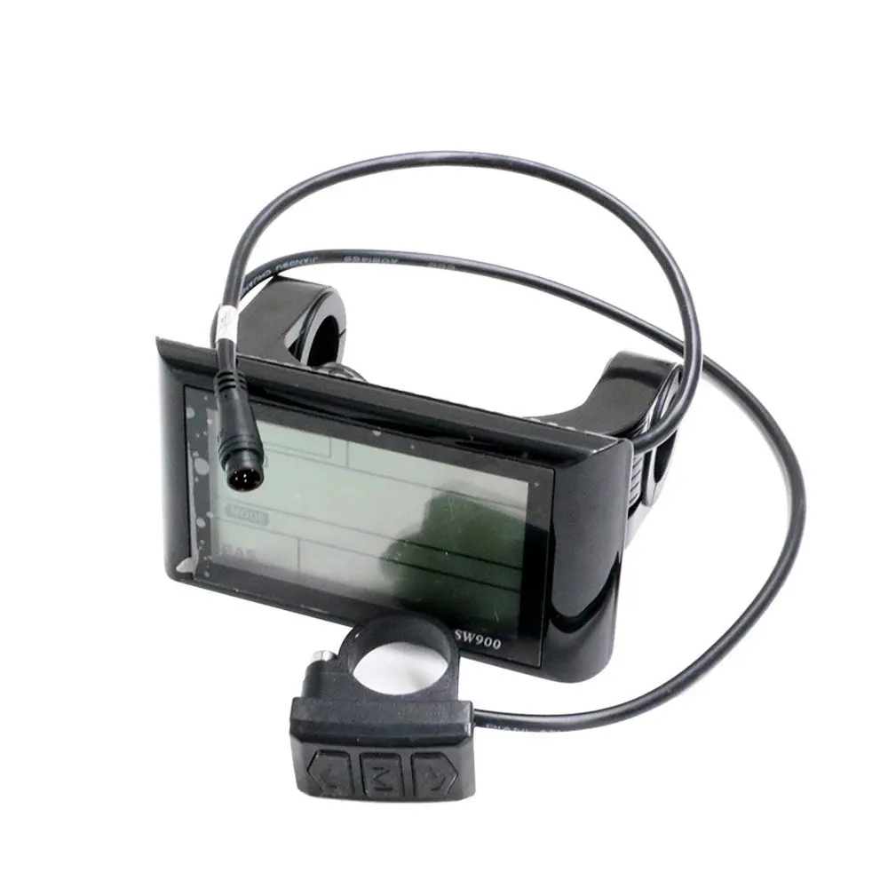 36/48V Electric Bicycle Computer E Bike LCD Display Speedometer Electric Bike Sensor Meter Watch Monitor Waterproof Connector