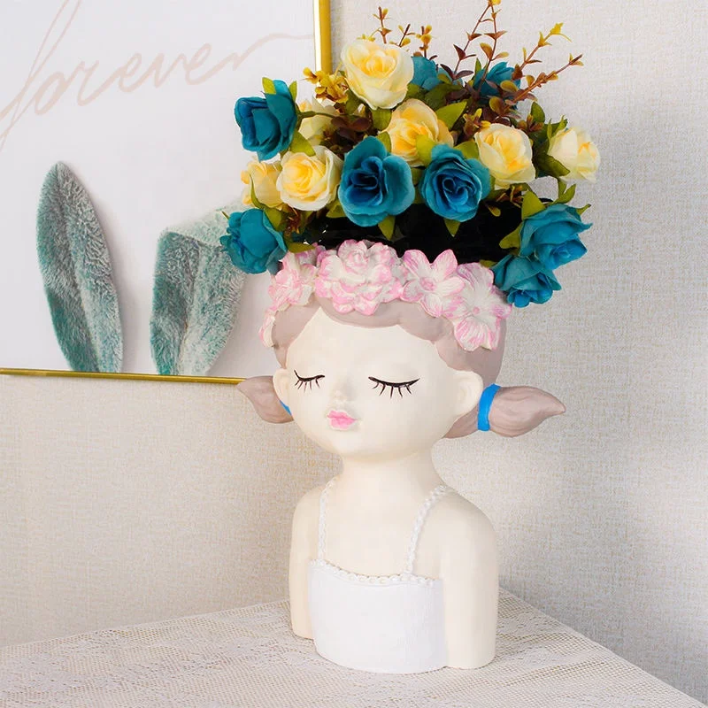 Artistry Nordic Wind Lovely Fairy Flowerpot & Creative Planters home and Garden decoration resin pot bonsai