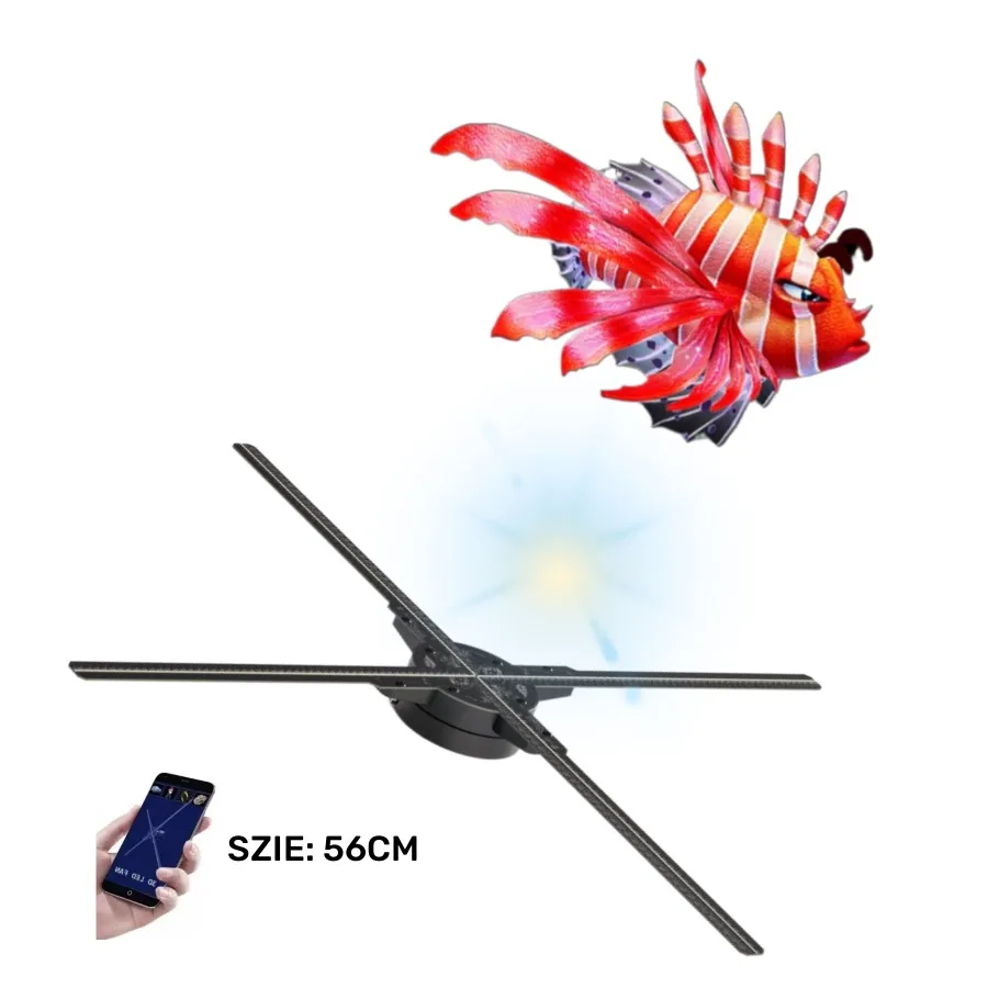 2022 New 3D hologram  Advertising Technology 56cm 4 blades High Resolution display 3d holographic led fan hologram