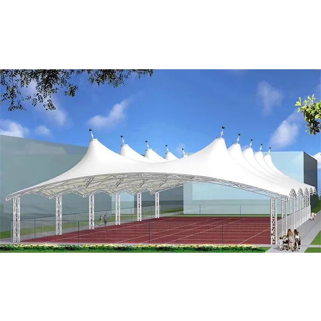 Quality PVDF Tensile Membrane Structure Gymnasium Stadium Canopy Roofing With Custom for sale