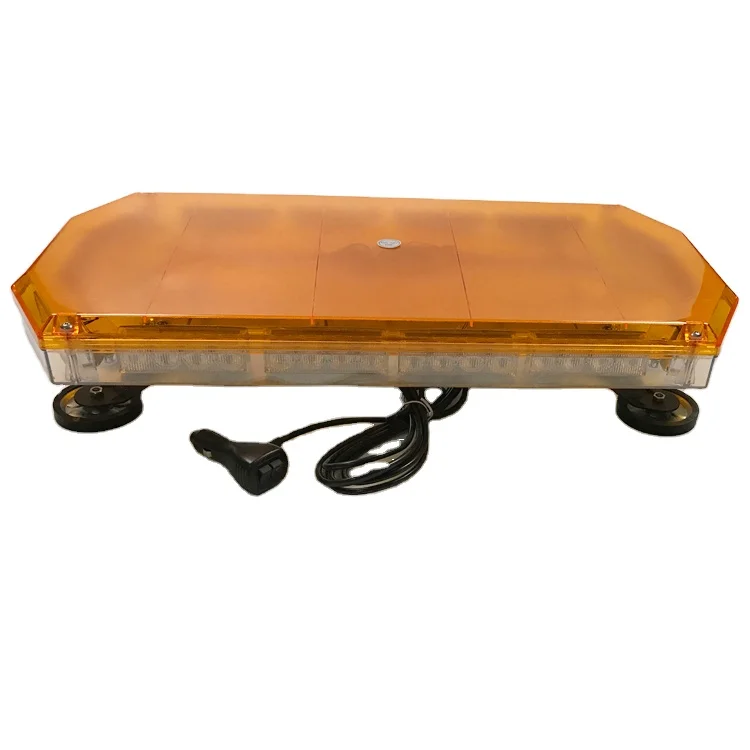 
25 inch Slim fire alarm amber strobe light for truck outdoors emergency flashing vehicles top roof security strobe light bar 