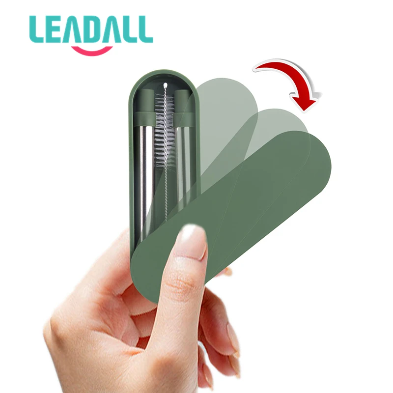 
Reusable telescopic retractable stainless steel metal straw 