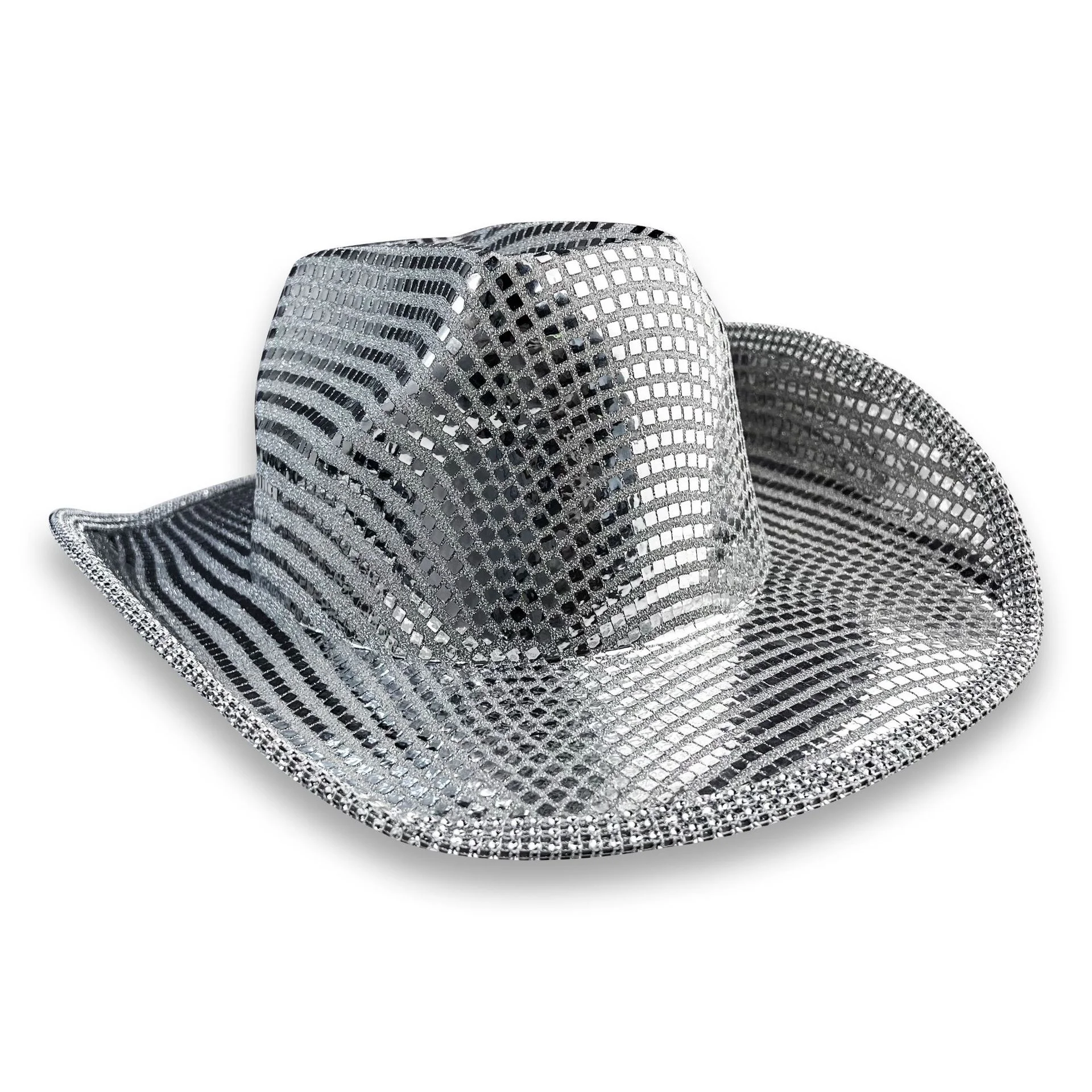 Bachelorette Cowgirl Mirror Ball Beyonce Disco Cowboy Hat For Bride Party