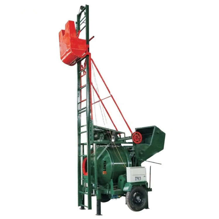 LONTA JZC350EML 4 bags lifting ladder electric self loading beton mortar mud cement concrete mixer machine 350L betonniere