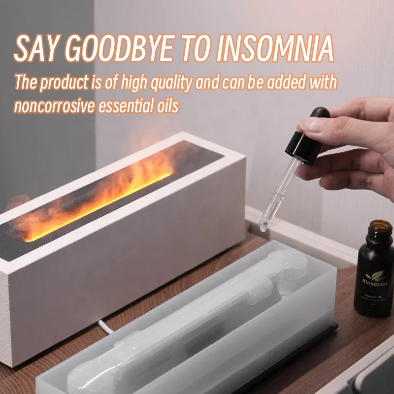 Household Flame Aroma Diffuser Flame Humidifier Mist Diffusor Essential Oil Fire Aroma Diffuser