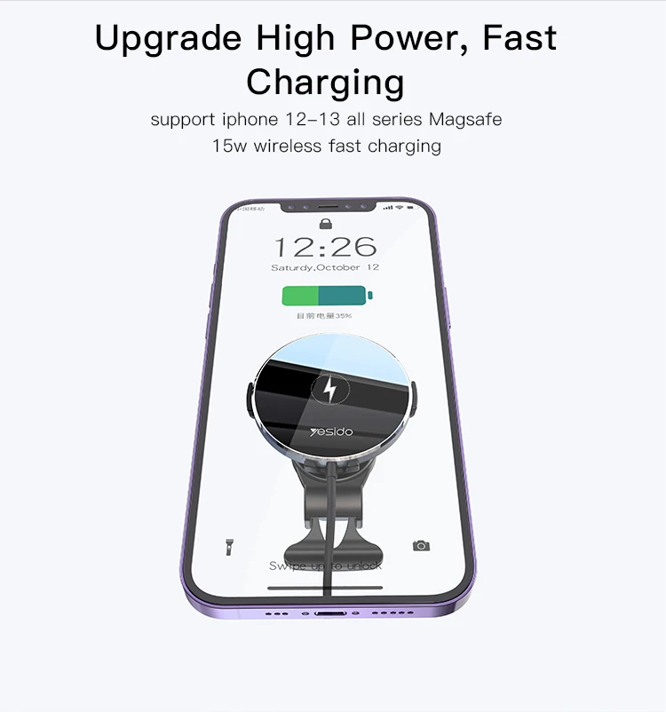 YESIDO сверхпрочный Магнитный Клей для iPhone 12 13 автомобильный держатель мобильного