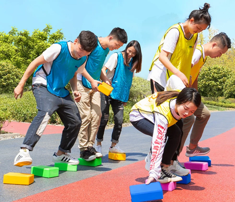 Fitness High Quality Custom Durable Eva foam yoga block  pink and blue yoga blocks