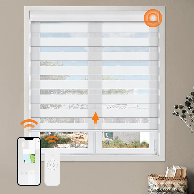 Smart home Tubular Roller Blinds Motor Remote Control Automatic 45mm Tube