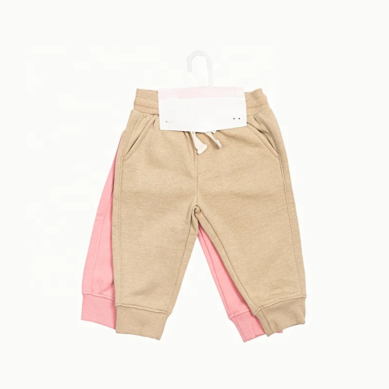 solid color spring autumn boys girls single side velvet thread pants