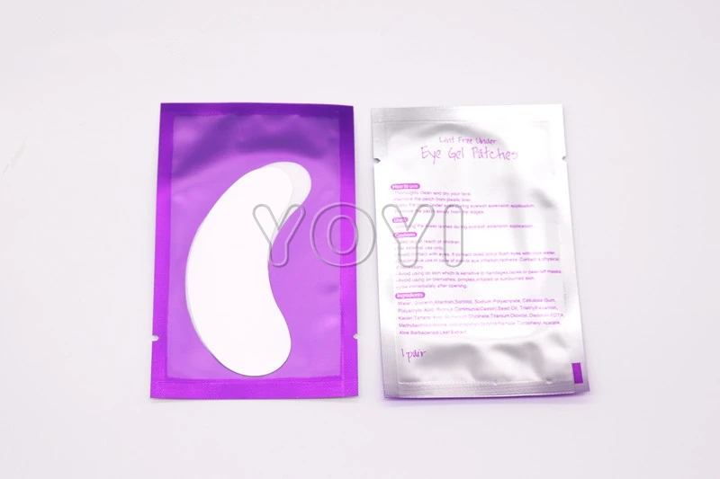 High quality Disposable   private label colored Lint Free Under Eye Gel Patches For Eyelash Extension Eyepads