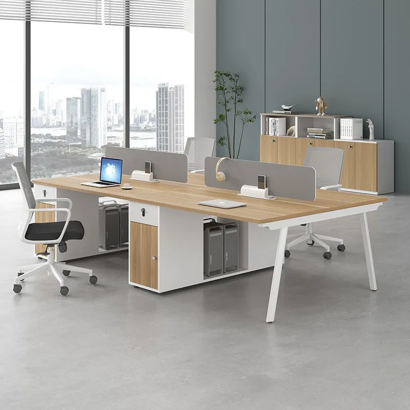 factory hot sale popular coworking station system furniture cubicle office 4 person workstation
