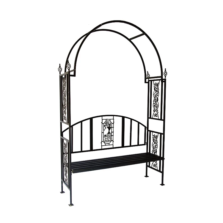 
Заводская поставка, высококачественная металлическая арка для сада с сиденьем 