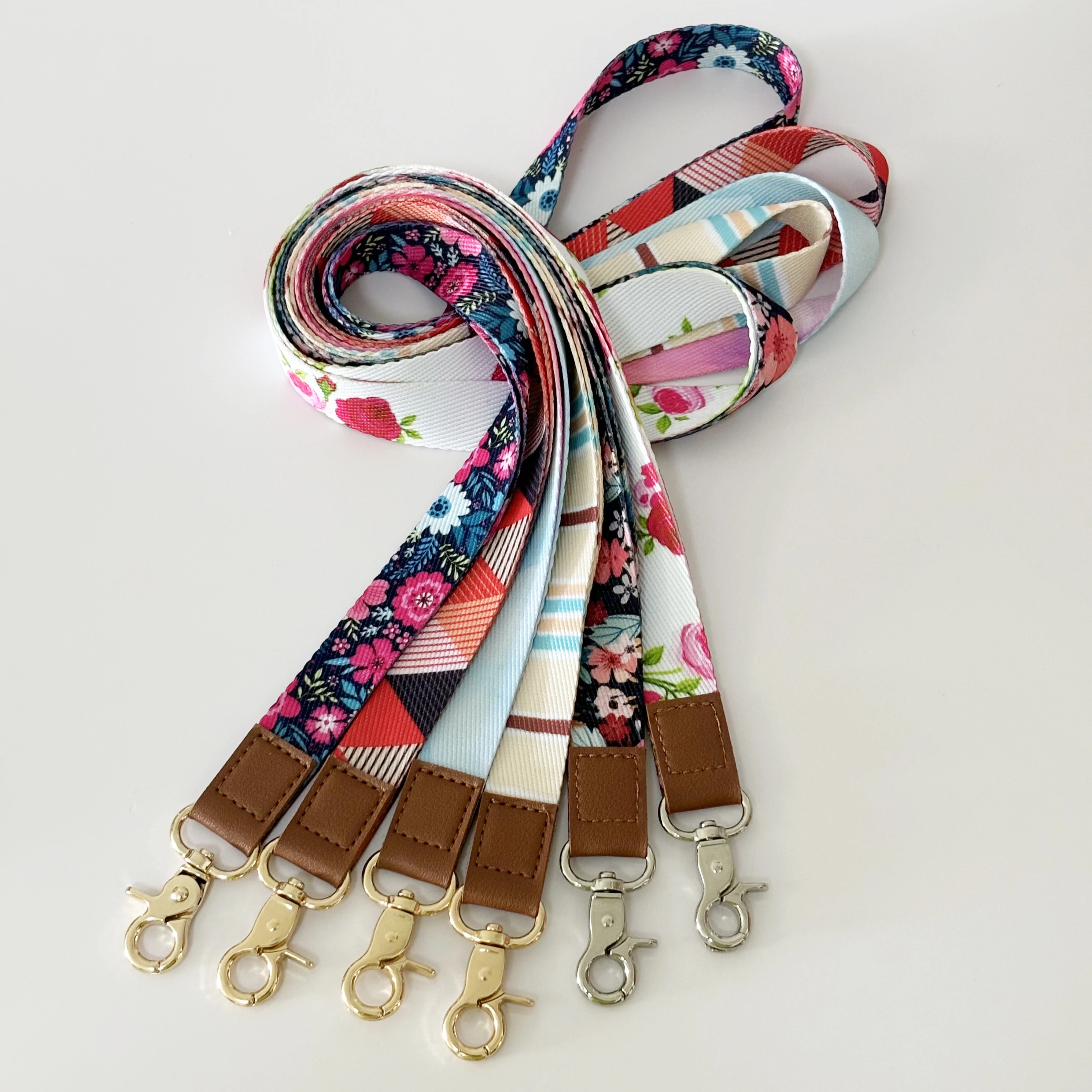 Lanyard Factory Personalized Fashion Women Leather Sublimation Phone Neck Strap Custom Key Lanyard