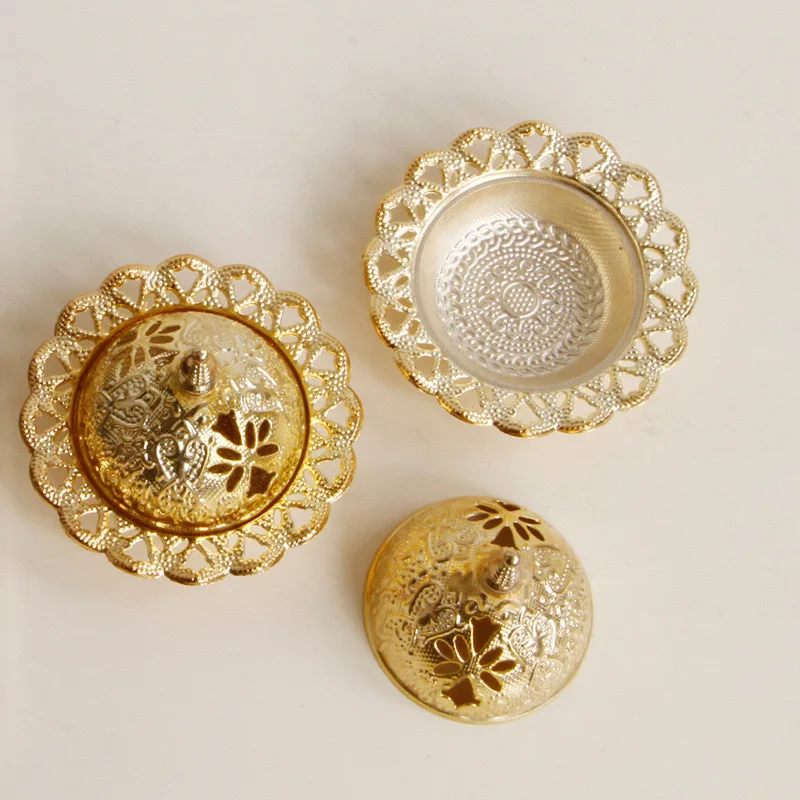 Metal Iron Golden EID MUBARAK Ramadan Incense Burner Middle East Arabian Lent Incense Holder Arab Metal Tray Desktop Decor