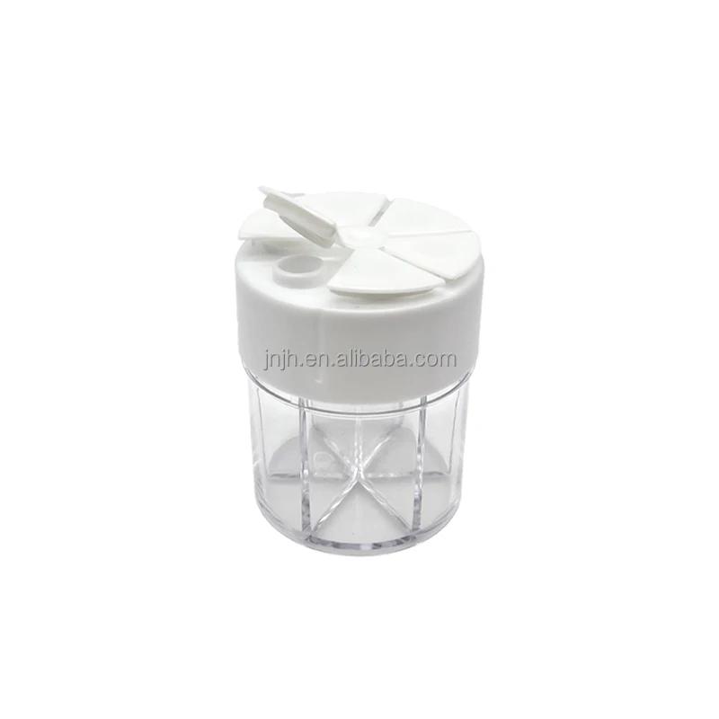 6 In 1 Multi-grid condiment storage box seasoning jar sugar salt pepper powder bottle