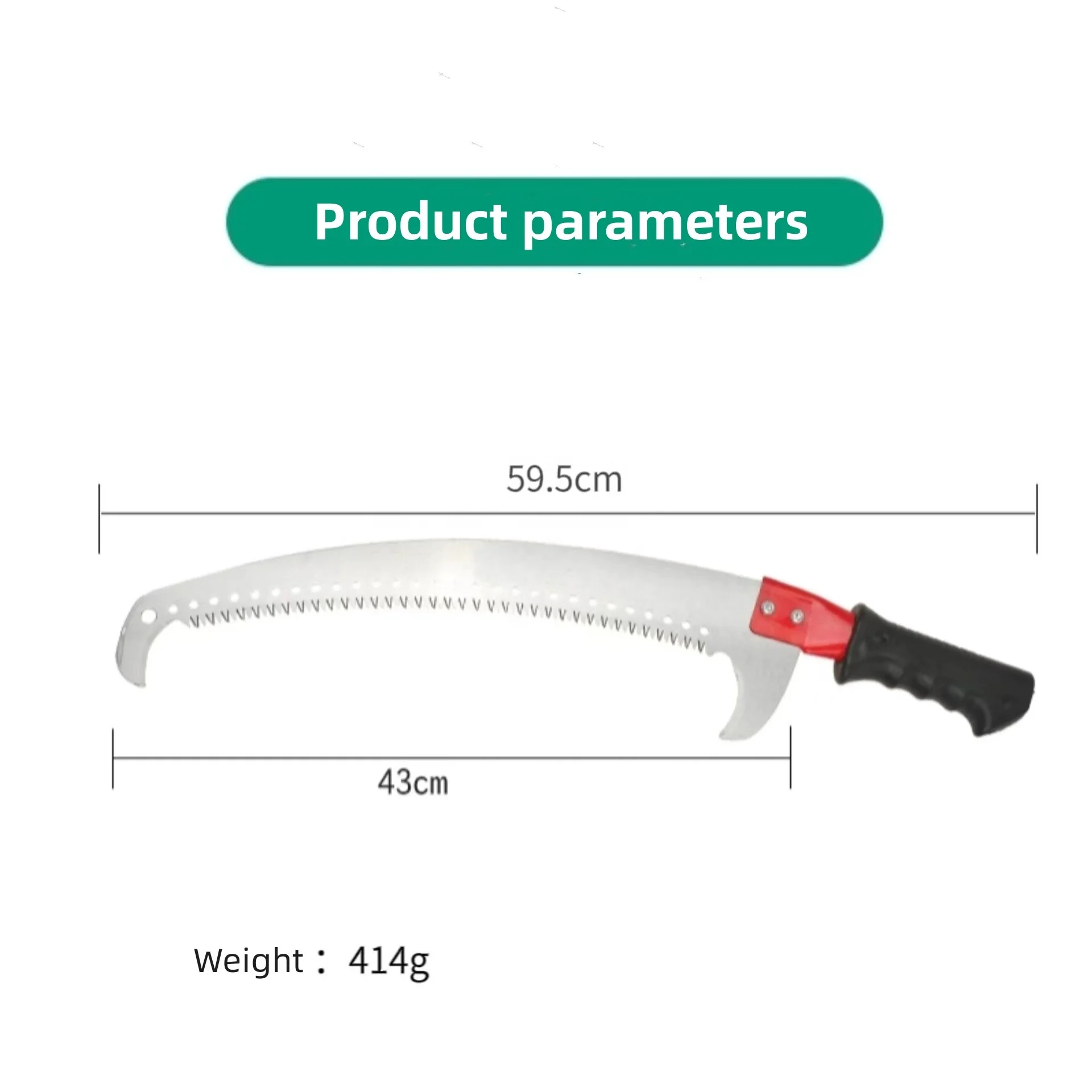 Garden high-altitude pruning saw high branch saw double hook saw woodworking hand saw