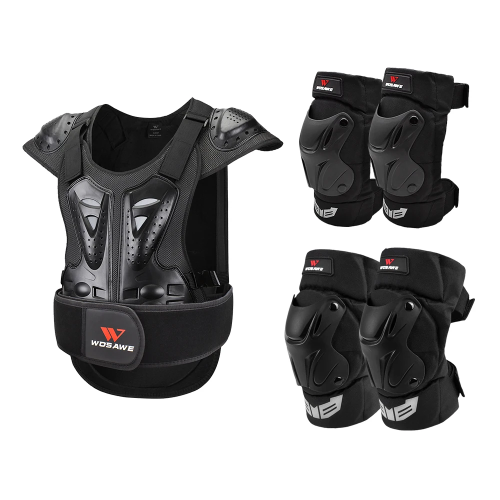 WOSAWE Adult Motorcycle Armor Motocross Chest Back Protector Moto Protection Body Armor Riding Skateboard Jacket Protective Gear