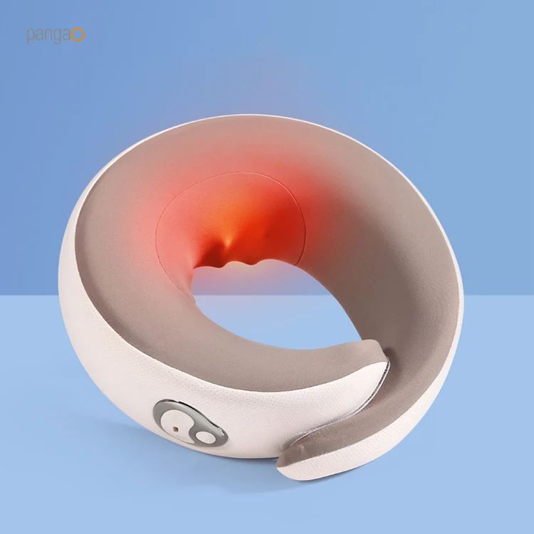 Portable Travel 3D Spa Shiatsu Kneading Electric U Shaped Memory Foam Cervical Neck Massage Pillow