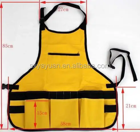 Art multi - functional multi - pocket apron sleeveless painting high - grade canvas tool apron