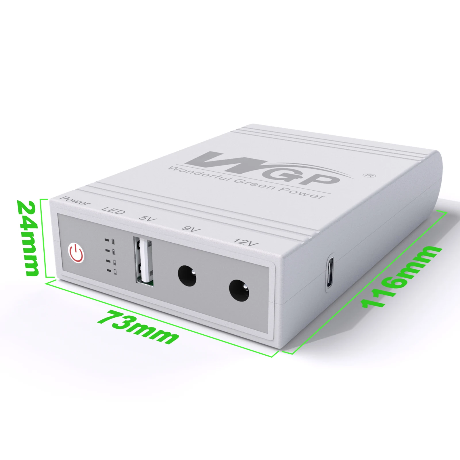 Wgp ups mini 5v 9v 12v 24W portablemini type-C intput для Wi-Fi маршрутизатора