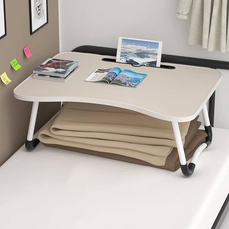 wholesale multi functional home office portable small adjustable wooden gaming study laptop table desk for bed with fan t8