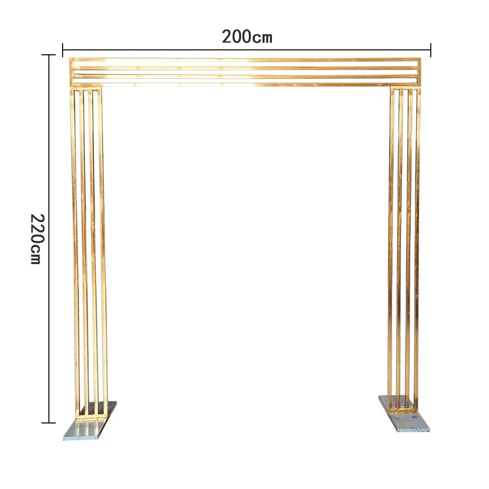 American Style Wholesale Wedding Entrance Arch Golden Arch Wedding