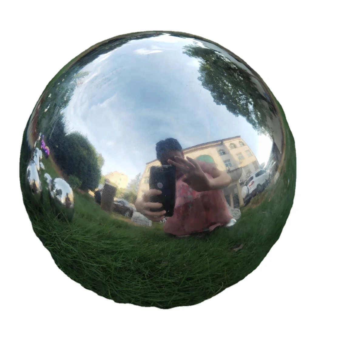 Stainless Steel Large Mirror Ball For Garden Decoration