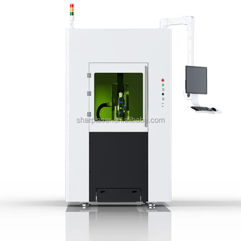 thin plate enclosed small mini fiber laser cutting machine jewelry gold silver aluminum metal 1000w 1500w 2000w 3000w