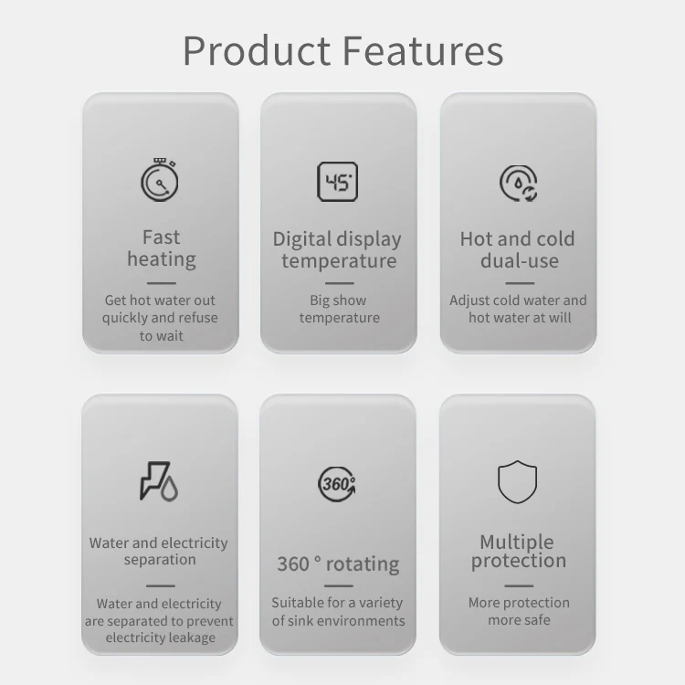 Quick connect electric Hot Water Heater  taps mini easy Fast Heating  for Tap  faucets