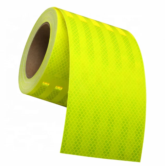Fluorescent Yellow Reflective Sheet Diamond Grade Reflective Sheeting Roll for Traffic Signs
