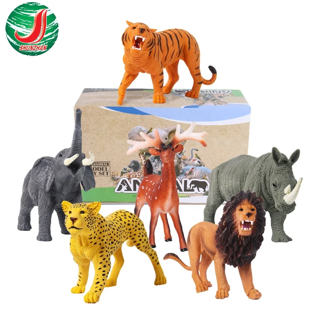 PVC Educational Dinosaur Wildlife Prehistorical Animals Model Storage Box Set Decoration Simulated Wild Animals Dinosaur Toys