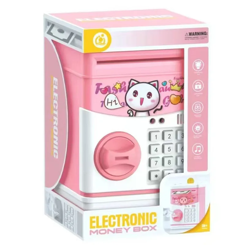 2025 New Tin Box Counting Electronic Money box Cash Coin Cartoon ATM Money Saver Coin Bank Piggy Bank for kid Christmas
