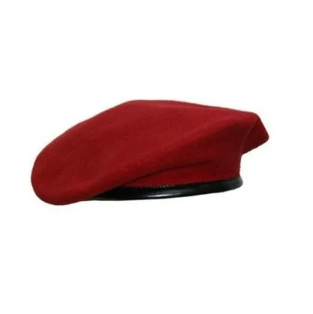 XINXING Custom High Quality 100% WOOL Cotton Brown Khaki Blue Red Tactical Combat Beret Hat Cap
